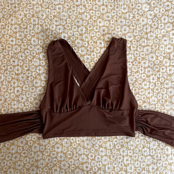 Urban Outfitters Brown Tank with Tie Back Size M - Picture 2 of 3